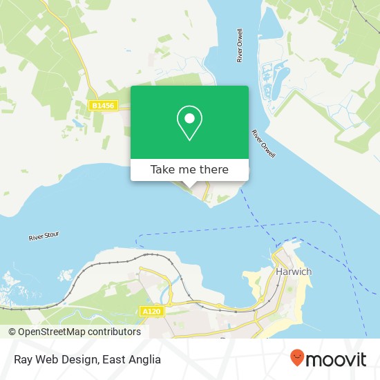 Ray Web Design, 30A Lower Harlings Shotley Gate Ipswich IP9 1 map