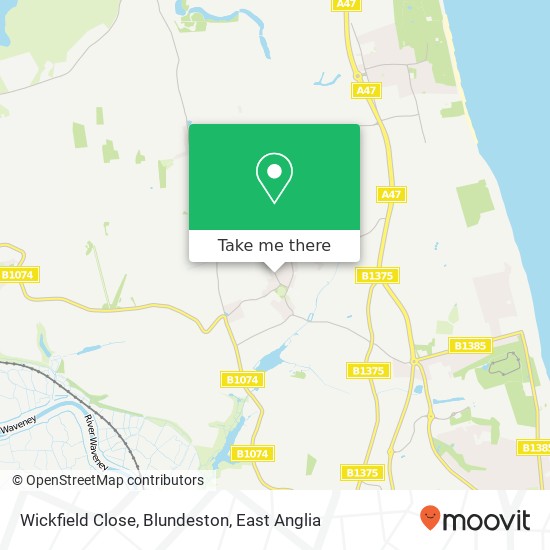 Wickfield Close, Blundeston map