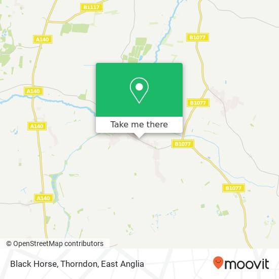 Black Horse, Thorndon map
