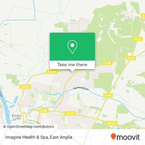 Imagine Health & Spa, South Wootton Lane King's Lynn King's Lynn PE30 3 map