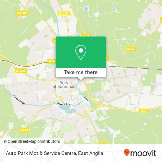 Auto Park Mot & Service Centre, Eastgate Street Bury St Edmunds Bury St Edmunds IP33 1 map