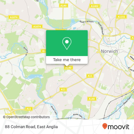 88 Colman Road, Norwich Norwich map