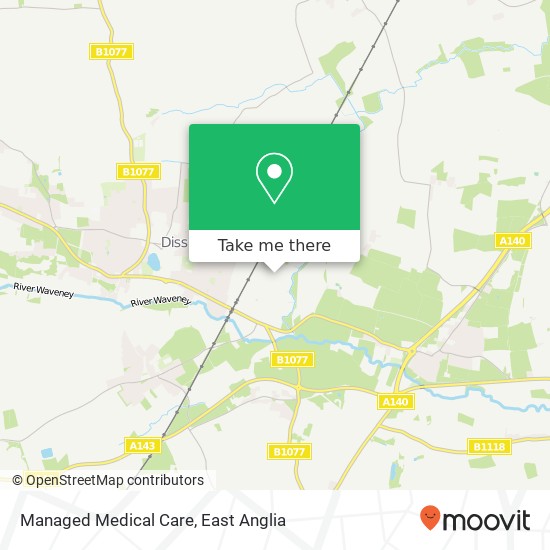 Managed Medical Care, Hopper Way Diss Diss IP22 4 map