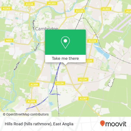 Hills Road (hills rathmore), Cambridge Cambridge map