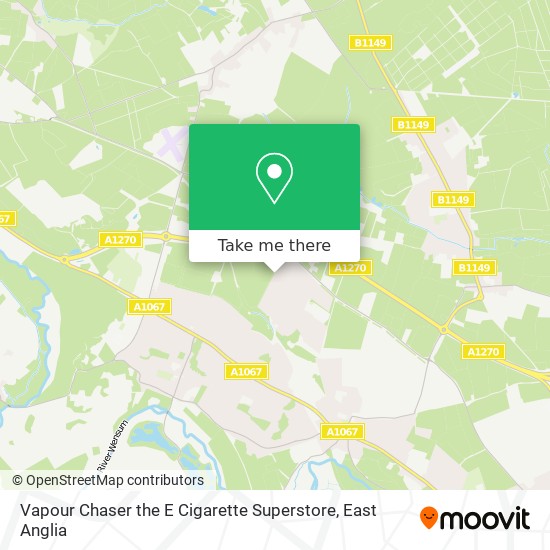 Vapour Chaser the E Cigarette Superstore map
