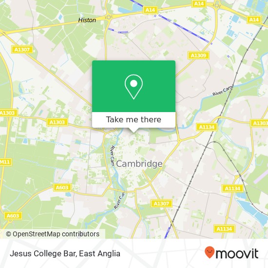 Jesus College Bar map