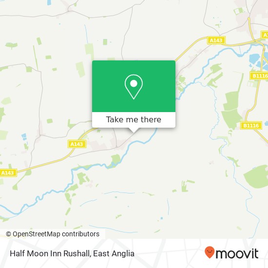 Half Moon Inn Rushall map