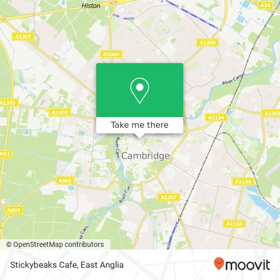 Stickybeaks Cafe, 42 Hobson Street Cambridge Cambridge CB1 1NL map