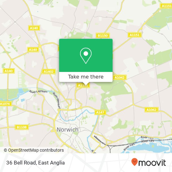 36 Bell Road, Norwich Norwich map