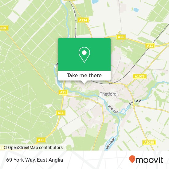69 York Way, Thetford Thetford map