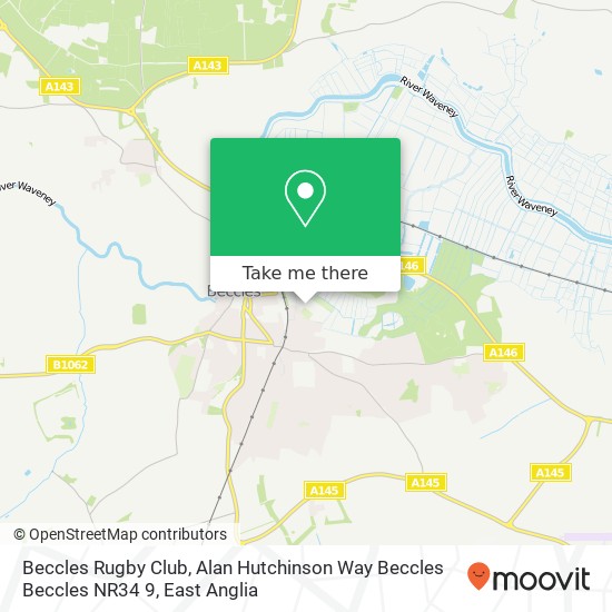 Beccles Rugby Club, Alan Hutchinson Way Beccles Beccles NR34 9 map