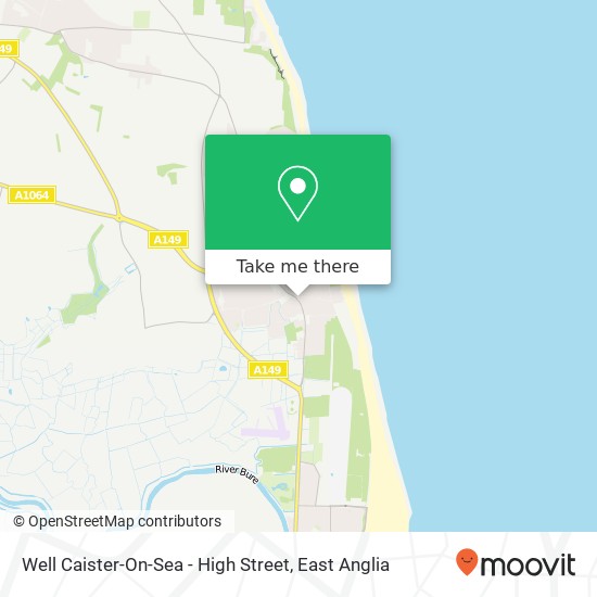 Well Caister-On-Sea - High Street map