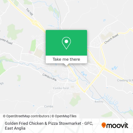 Golden Fried Chicken & Pizza Stowmarket - GFC map