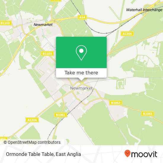 Ormonde Table Table, Newmarket Newmarket CB8 8 map