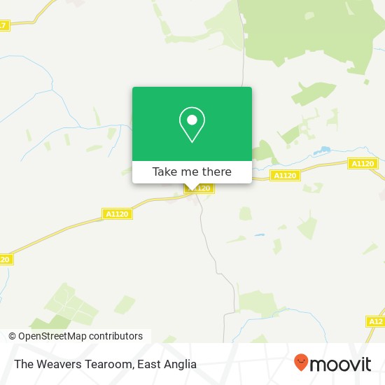 The Weavers Tearoom, Hackney Road Peasenhall Saxmundham IP17 2 map