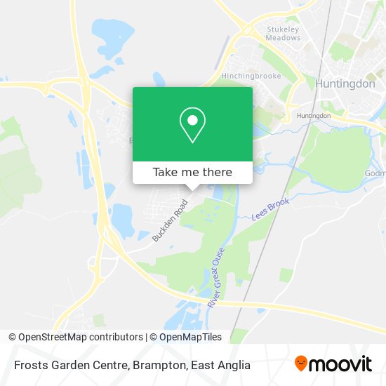 Frosts Garden Centre, Brampton map