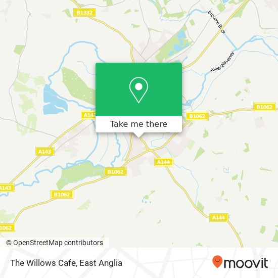 The Willows Cafe, Willow Gardens Bungay Bungay NR35 1 map