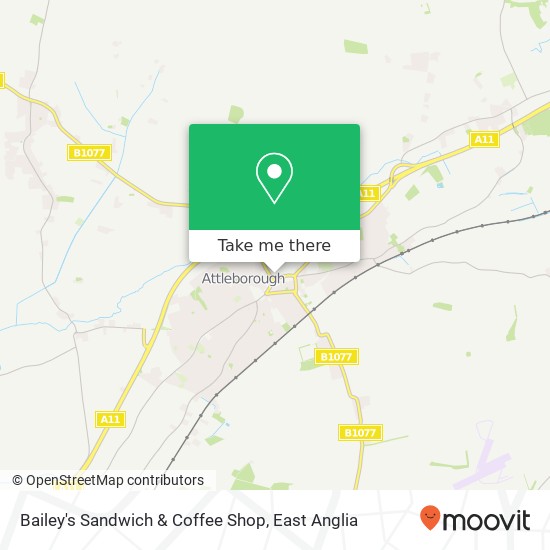 Bailey's Sandwich & Coffee Shop, Queen's Square Attleborough Attleborough NR17 2 map
