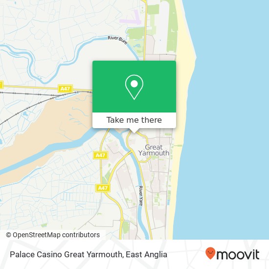 Palace Casino Great Yarmouth map