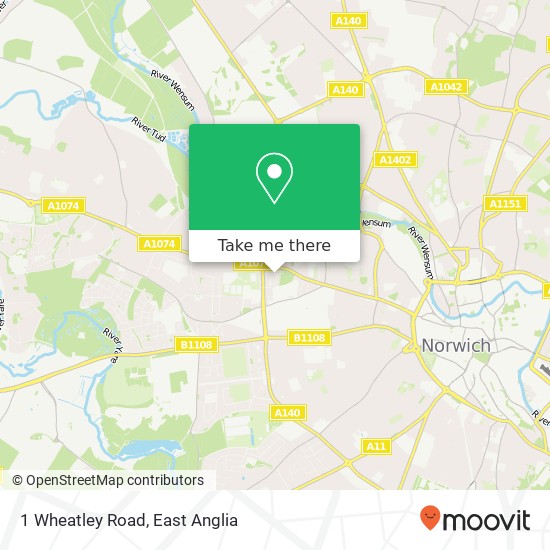 1 Wheatley Road, Norwich Norwich map