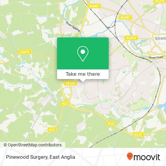 Pinewood Surgery map
