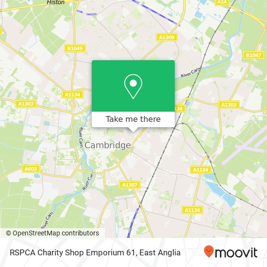 RSPCA Charity Shop Emporium 61, 61 Burleigh Street map