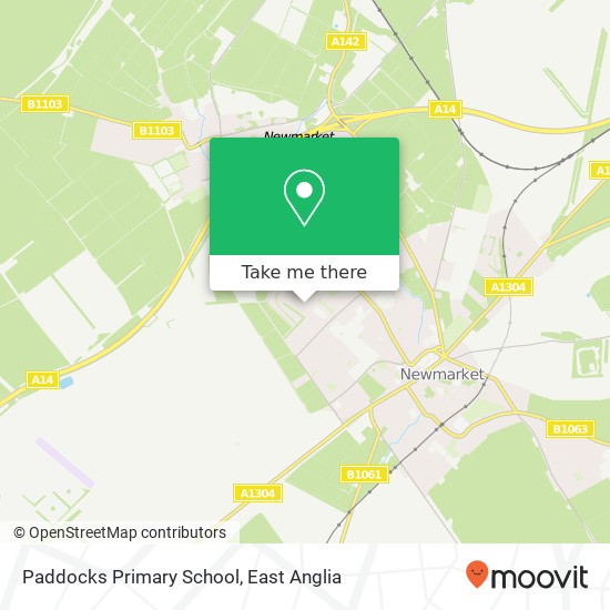 Paddocks Primary School, Rochfort Avenue Newmarket Newmarket CB8 0DL map