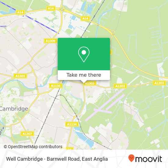 Well Cambridge - Barnwell Road map