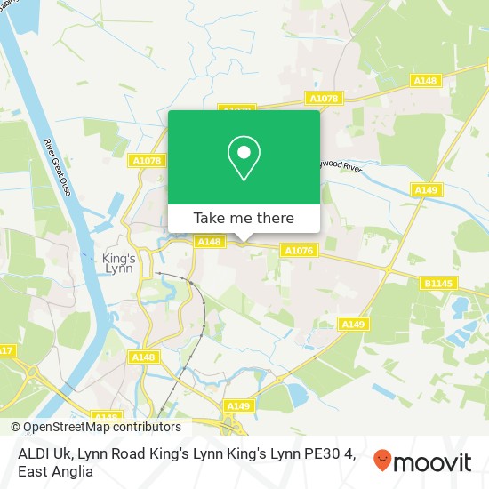 ALDI Uk, Lynn Road King's Lynn King's Lynn PE30 4 map