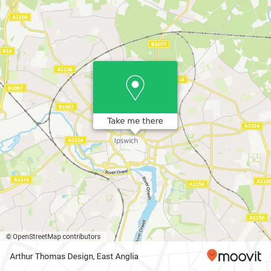 Arthur Thomas Design, Tower Ramparts Ipswich Ipswich IP1 3 map