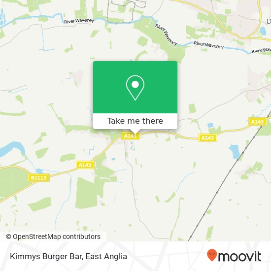 Kimmys Burger Bar, Bury Road Wortham Diss IP22 1 map