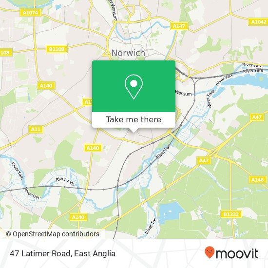 47 Latimer Road, Norwich Norwich map