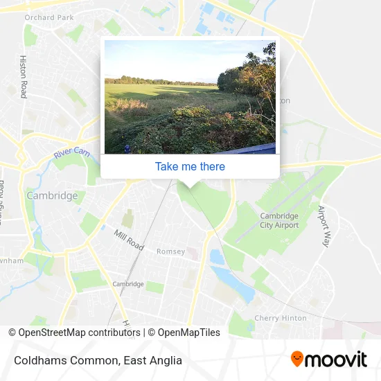 Coldhams Common map