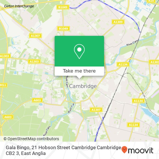 Gala Bingo, 21 Hobson Street Cambridge Cambridge CB2 3 map