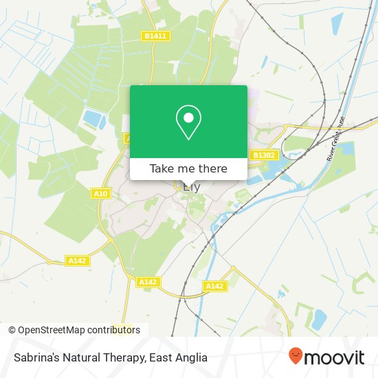 Sabrina's Natural Therapy, Minster Place Ely Ely CB7 4 map