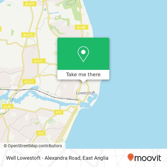 Well Lowestoft - Alexandra Road map