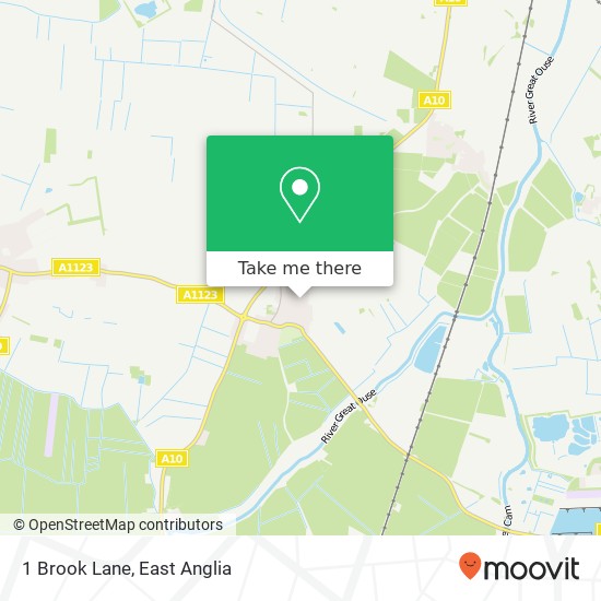 1 Brook Lane, Stretham Ely map
