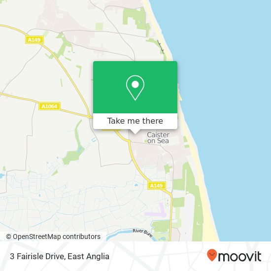 3 Fairisle Drive, Caister on Sea Great Yarmouth map