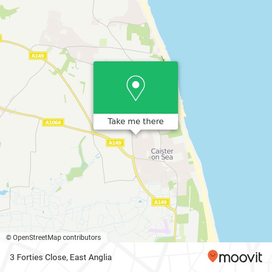 3 Forties Close, Caister on Sea Great Yarmouth map