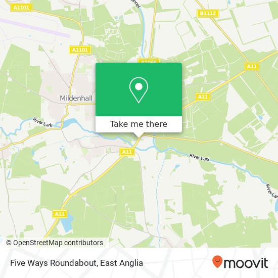 Five Ways Roundabout map