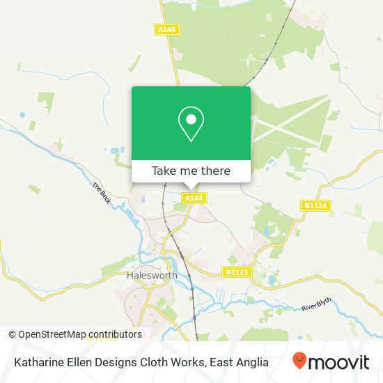 Katharine Ellen Designs Cloth Works, Holton Halesworth map