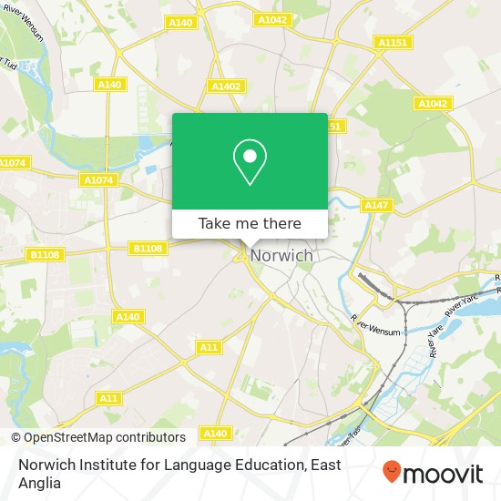 Norwich Institute for Language Education map