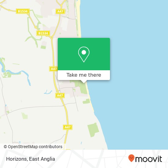 Horizons, Hopton Great Yarmouth map