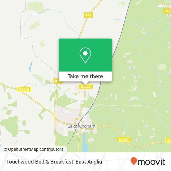 Touchwood Bed & Breakfast, Main Road Carlton Saxmundham IP17 2 map