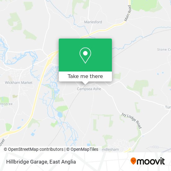 Hillbridge Garage map