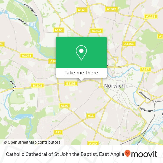 Catholic Cathedral of St John the Baptist, Earlham Road Norwich Norwich NR2 3RF map
