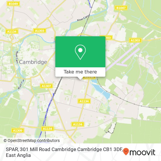 SPAR, 301 Mill Road Cambridge Cambridge CB1 3DF map