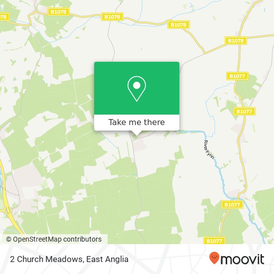 2 Church Meadows, Henley Ipswich map