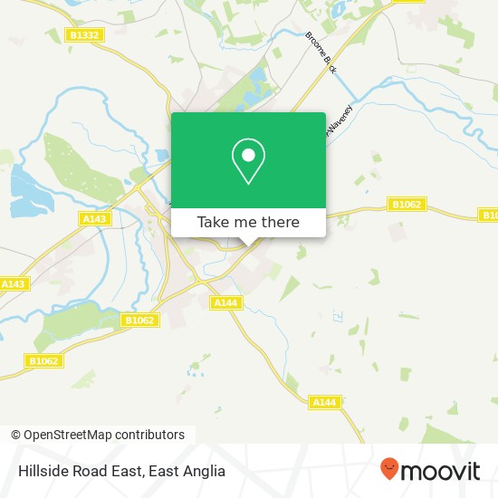 Hillside Road East, Bungay Bungay map