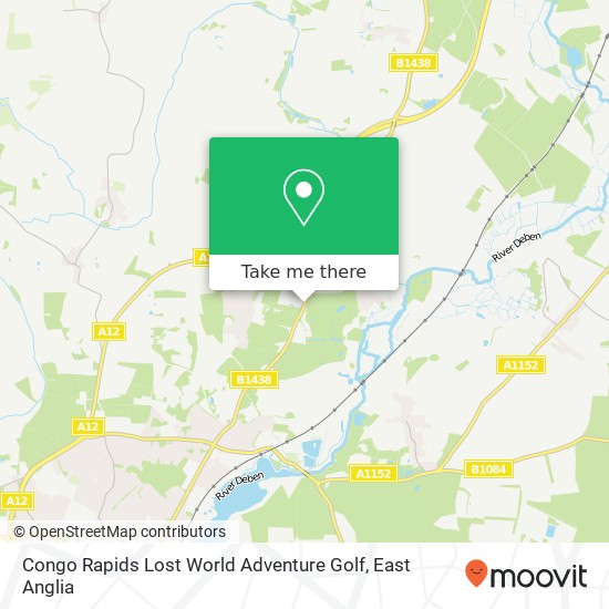 Congo Rapids Lost World Adventure Golf, Yarmouth Road Ufford Woodbridge IP13 6 map